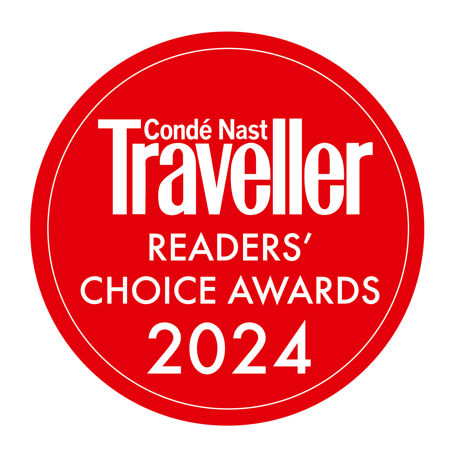 We were awarded the Conde Nast Travelers Readers Choice in 2024